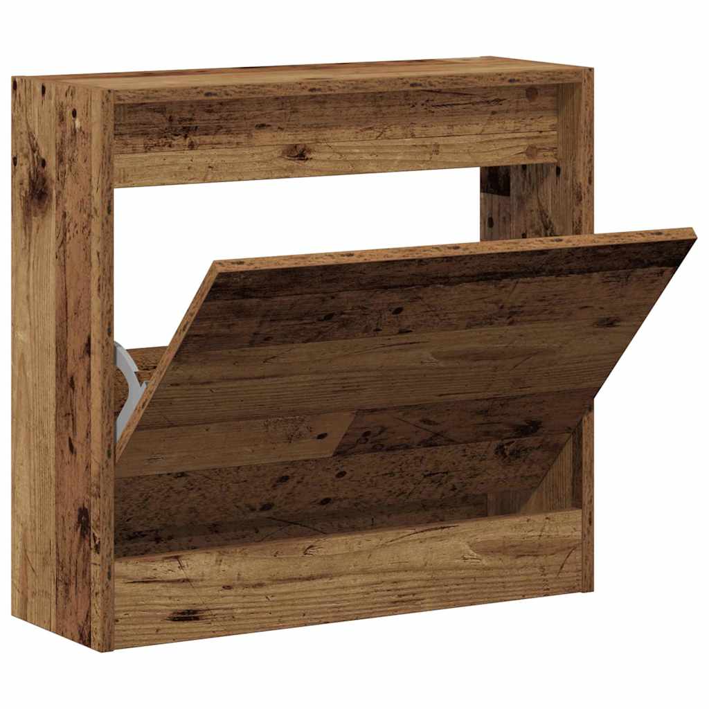 Sko Skap Med Hylle Gammelt Tre 60 X 21 X 57 Cm Konstruert Tre