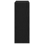 Sko Skap Med Hylle Svart Eik 60 X 21 X 57 Cm Konstruert Tre
