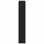 Sko Skap Med Hylle Svart Eik 80 X 21 X 125,5 Cm Konstruert Tre