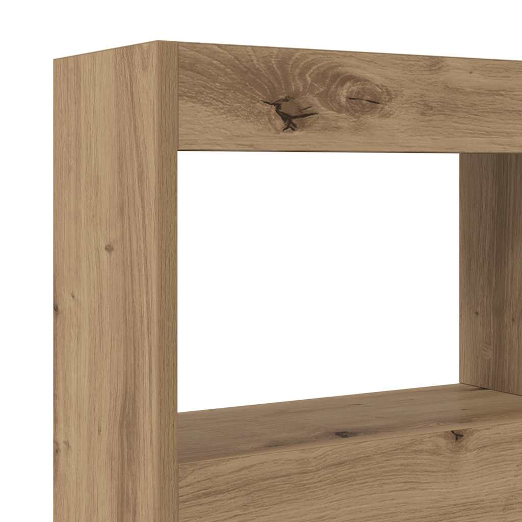 Hodegavl Med Hylle Artisan Eik 120 X 17 X 102 Cm Konstruert Tre