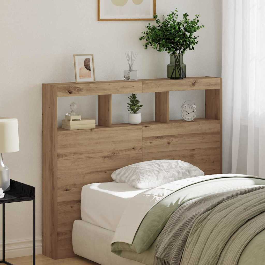 Hodegavl Med Hylle Artisan Eik 120 X 17 X 102 Cm Konstruert Tre
