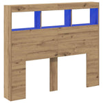 Hodegavl Med Hylle Artisan Eik 120 X 17 X 102 Cm Konstruert Tre