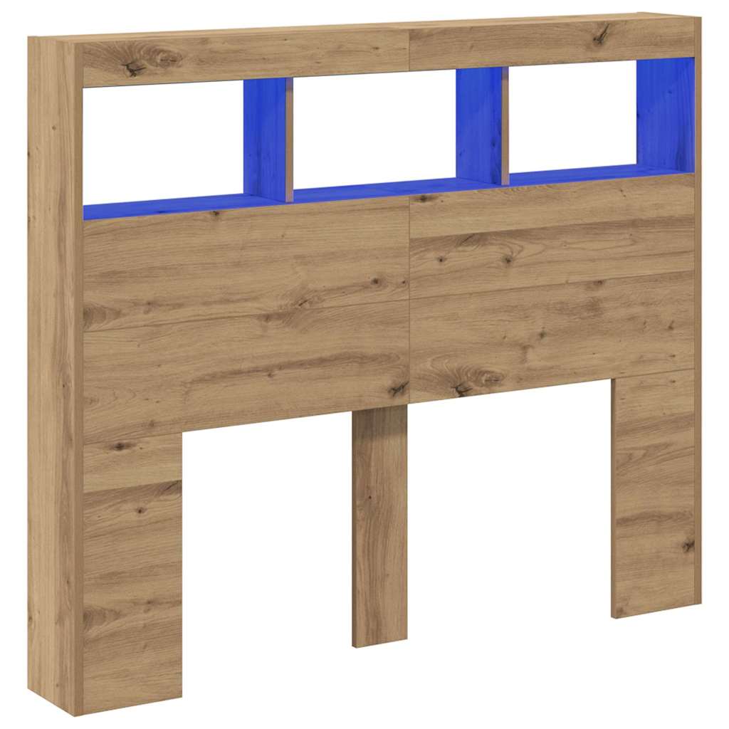 Hodegavl Med Hylle Artisan Eik 120 X 17 X 102 Cm Konstruert Tre