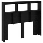 Hodegavl Med Hylle Svart Eik 120 X 17 X 102 Cm Konstruert Tre