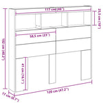 Hodegavl Med Hylle Svart Eik 120 X 17 X 102 Cm Konstruert Tre