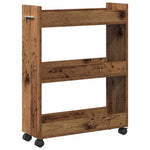 Kabinett Med Hjul Gammelt Tre 60 X 22 X 79 Cm