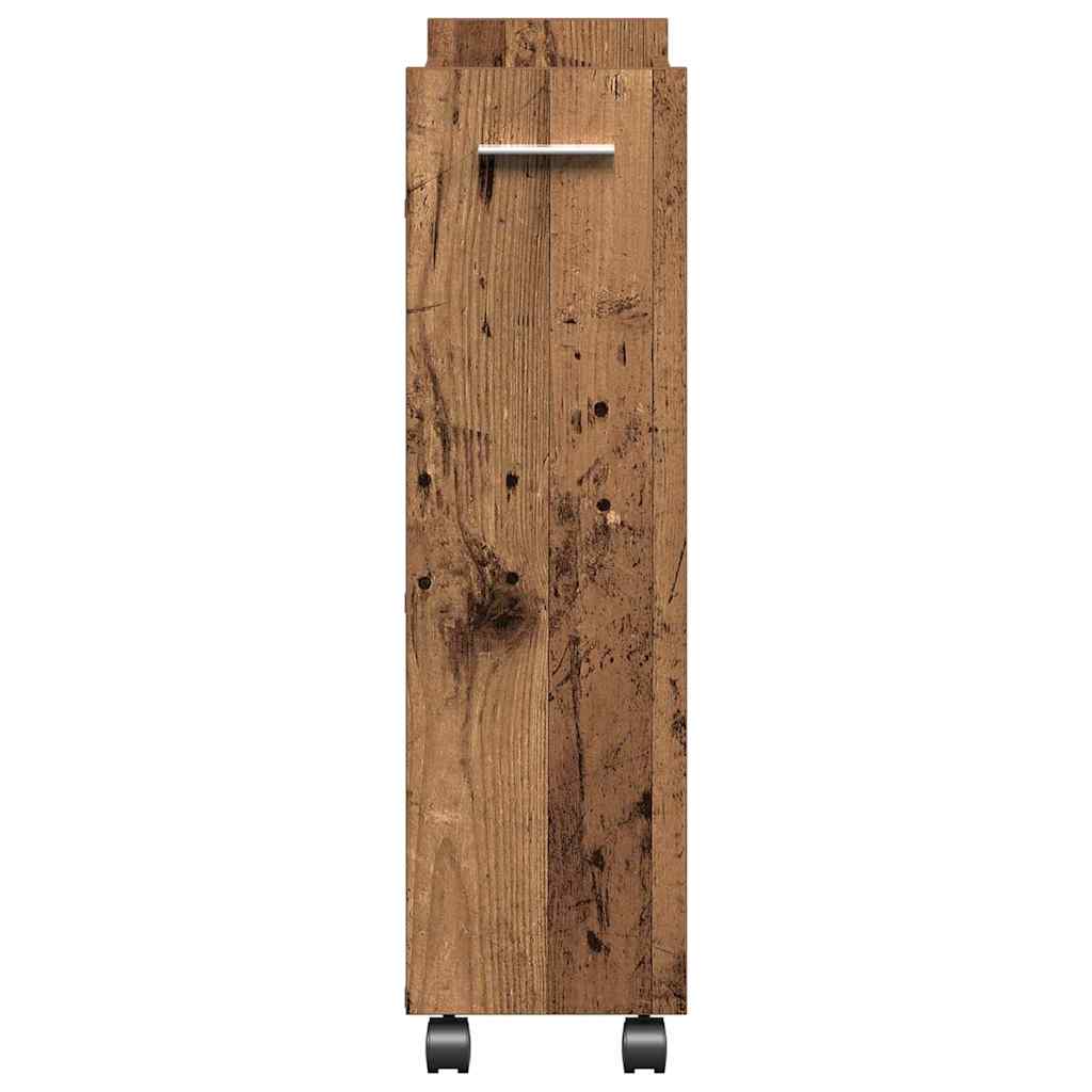 Kabinett Med Hjul Gammelt Tre 60 X 22 X 79 Cm