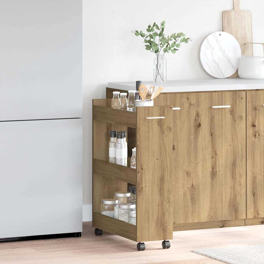 Kabinett Med Hjul Artisan Eik 60 X 22 X 79 Cm