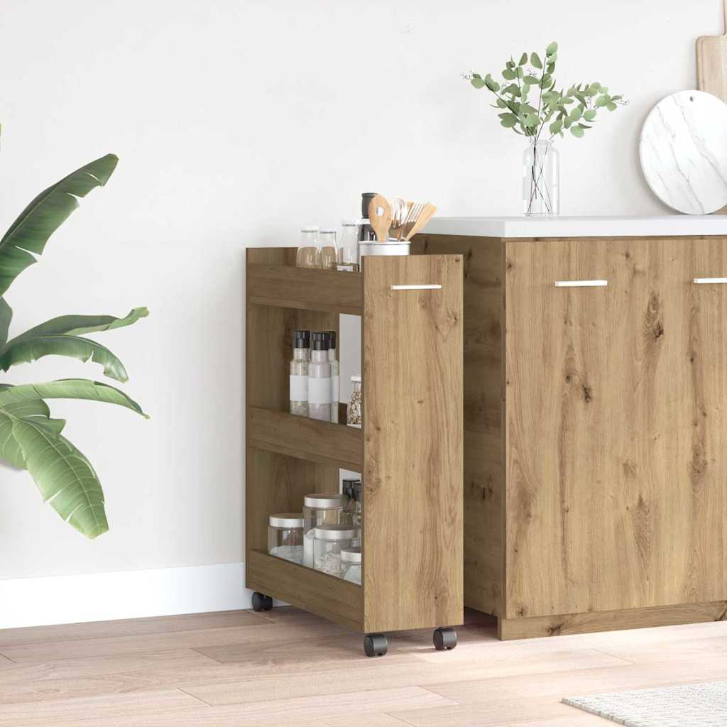 Kabinett Med Hjul Artisan Eik 60 X 22 X 79 Cm