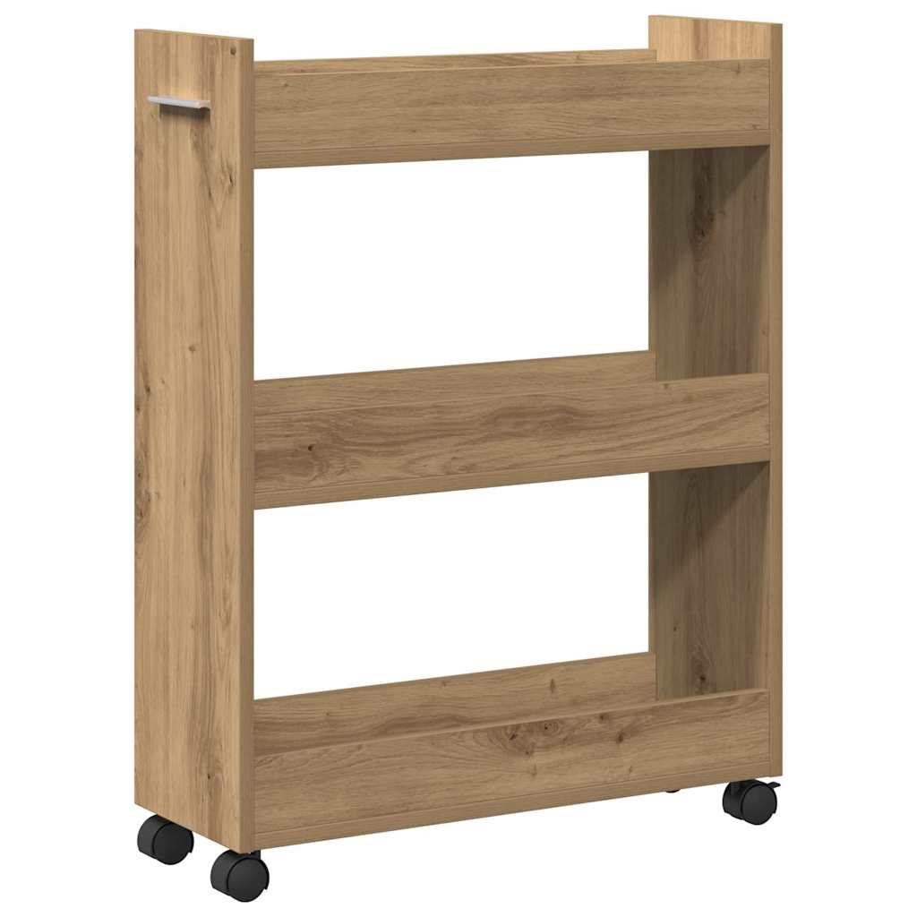 Kabinett Med Hjul Artisan Eik 60 X 22 X 79 Cm