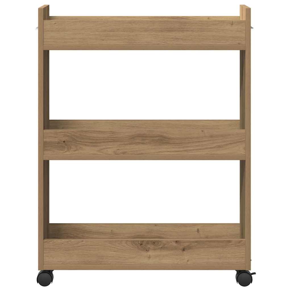 Kabinett Med Hjul Artisan Eik 60 X 22 X 79 Cm