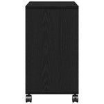 Sidebord Med Hylle Svart Eik 50 X 30 X 55 Cm Konstruert Tre