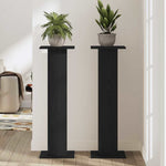 Planteholder 2 Pcs Svart Eik 30 X 30 X 95 Cm Konstruert Tre