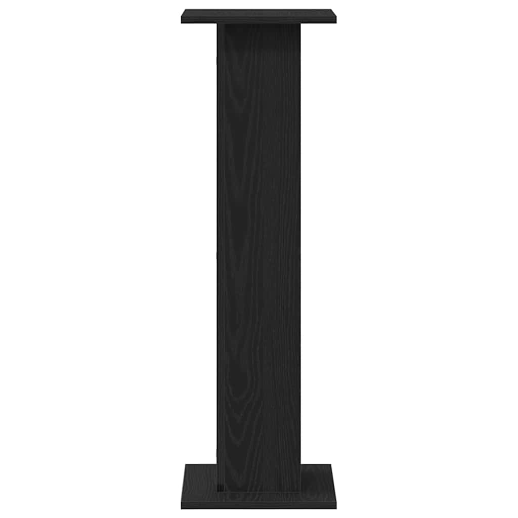 Planteholder 2 Pcs Svart Eik 30 X 30 X 95 Cm Konstruert Tre