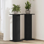 Planteholder 2 Pcs Svart Eik 30 X 30 X 80 Cm Konstruert Tre