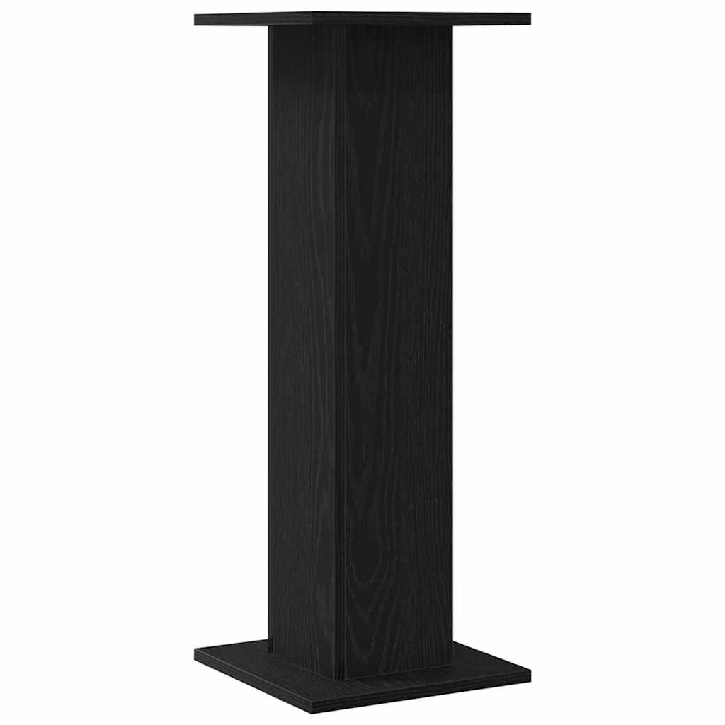 Planteholder 2 Pcs Svart Eik 30 X 30 X 80 Cm Konstruert Tre