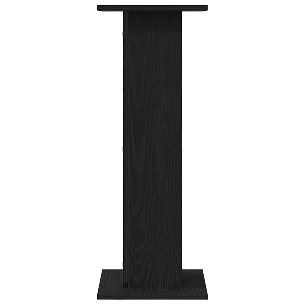 Planteholder 2 Pcs Svart Eik 30 X 30 X 80 Cm Konstruert Tre