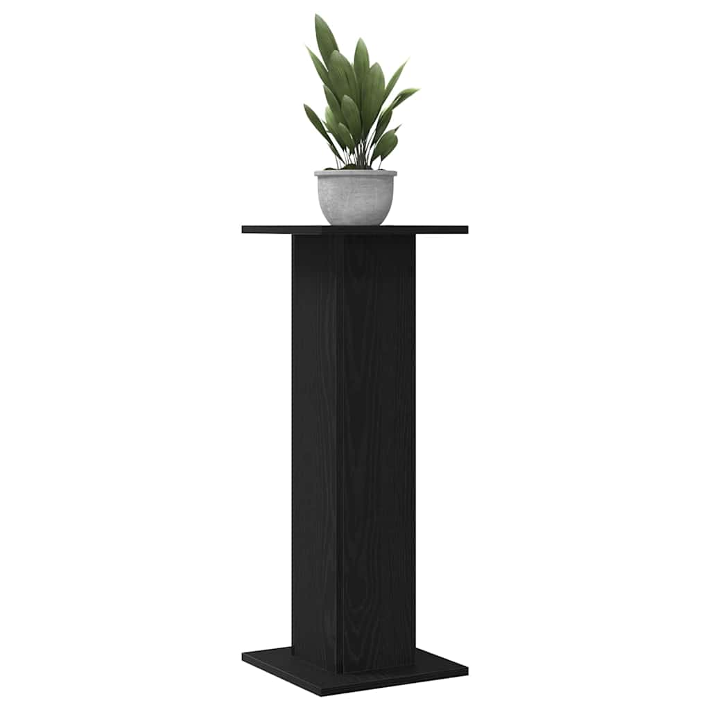 Planteholder 2 Pcs Svart Eik 30 X 30 X 80 Cm Konstruert Tre