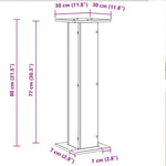 Planteholder 2 Pcs Svart Eik 30 X 30 X 80 Cm Konstruert Tre