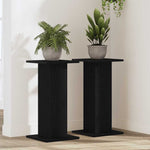 Planteholder 2 Pcs Svart Eik 30 X 30 X 60 Cm Konstruert Tre