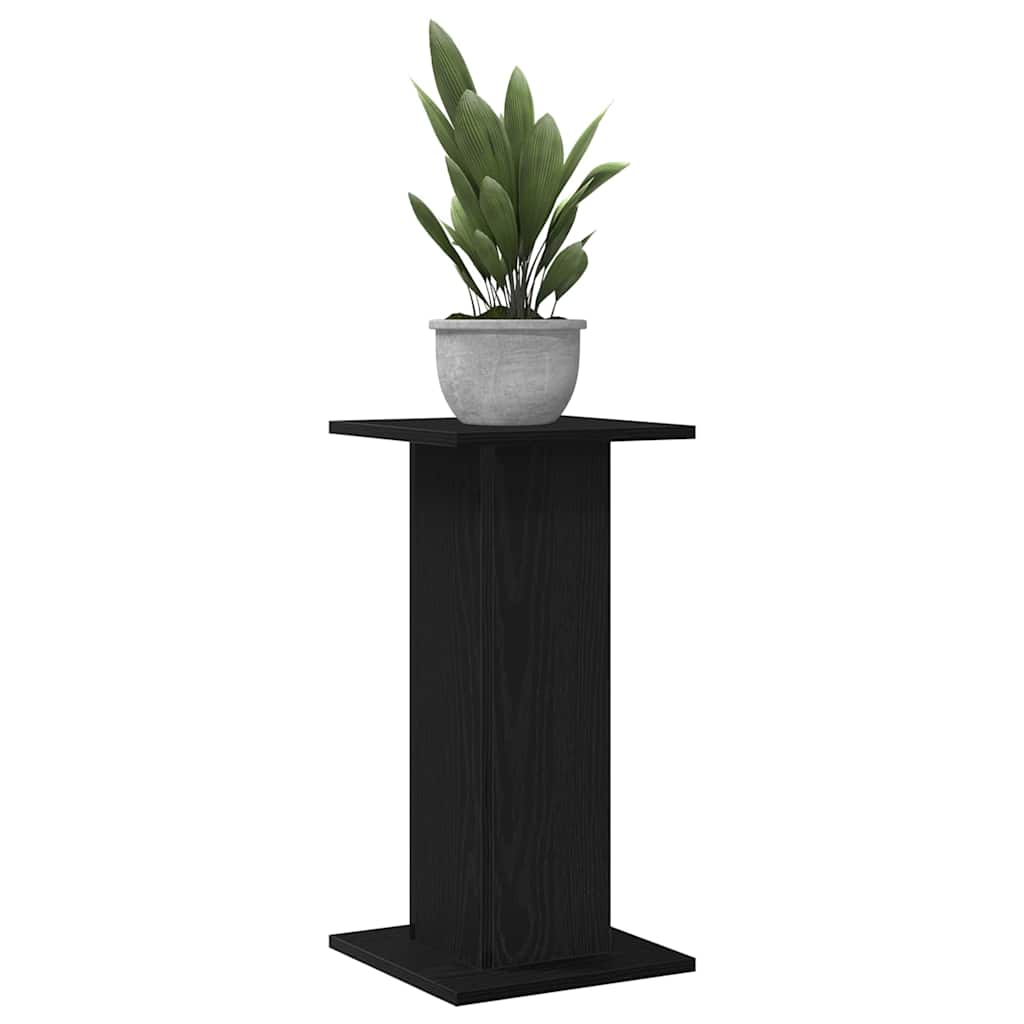 Planteholder 2 Pcs Svart Eik 30 X 30 X 60 Cm Konstruert Tre