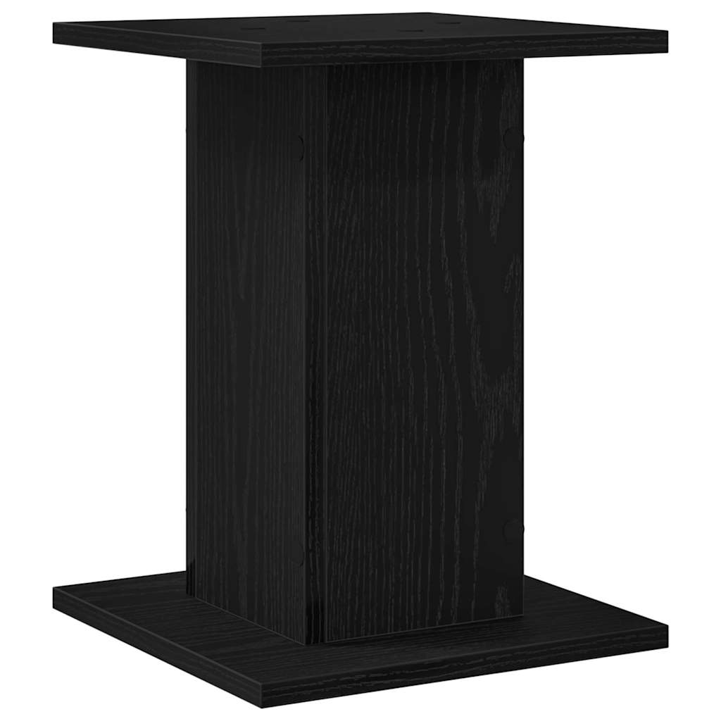 Planteholder 2 Pcs Svart Eik 30 X 30 X 40 Cm Konstruert Tre