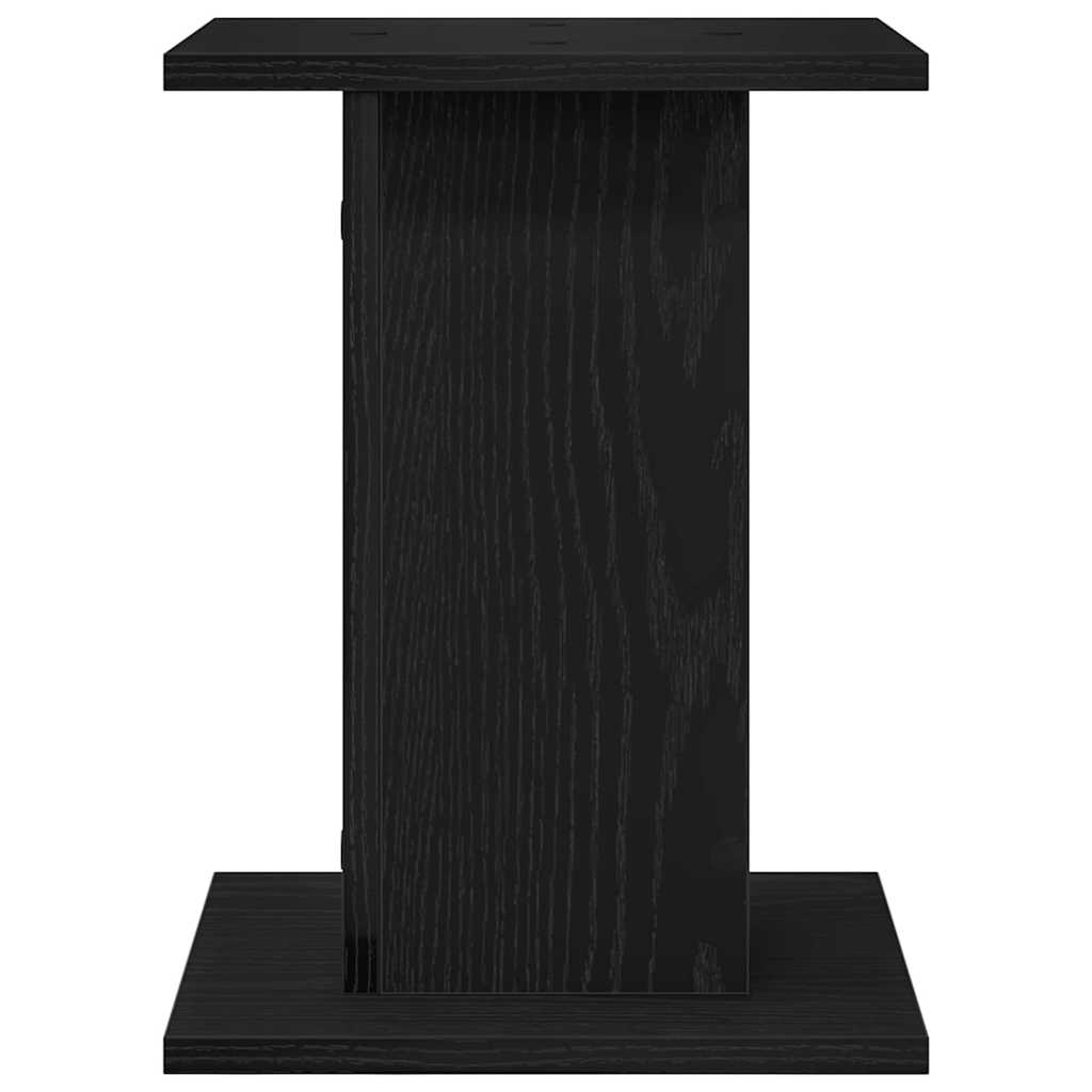 Planteholder 2 Pcs Svart Eik 30 X 30 X 40 Cm Konstruert Tre