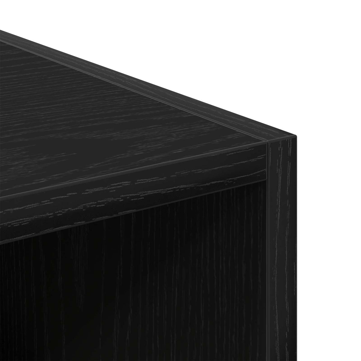 Garderobeskap Svart Eik 30 X 50 X 200 Cm Konstruert Tre