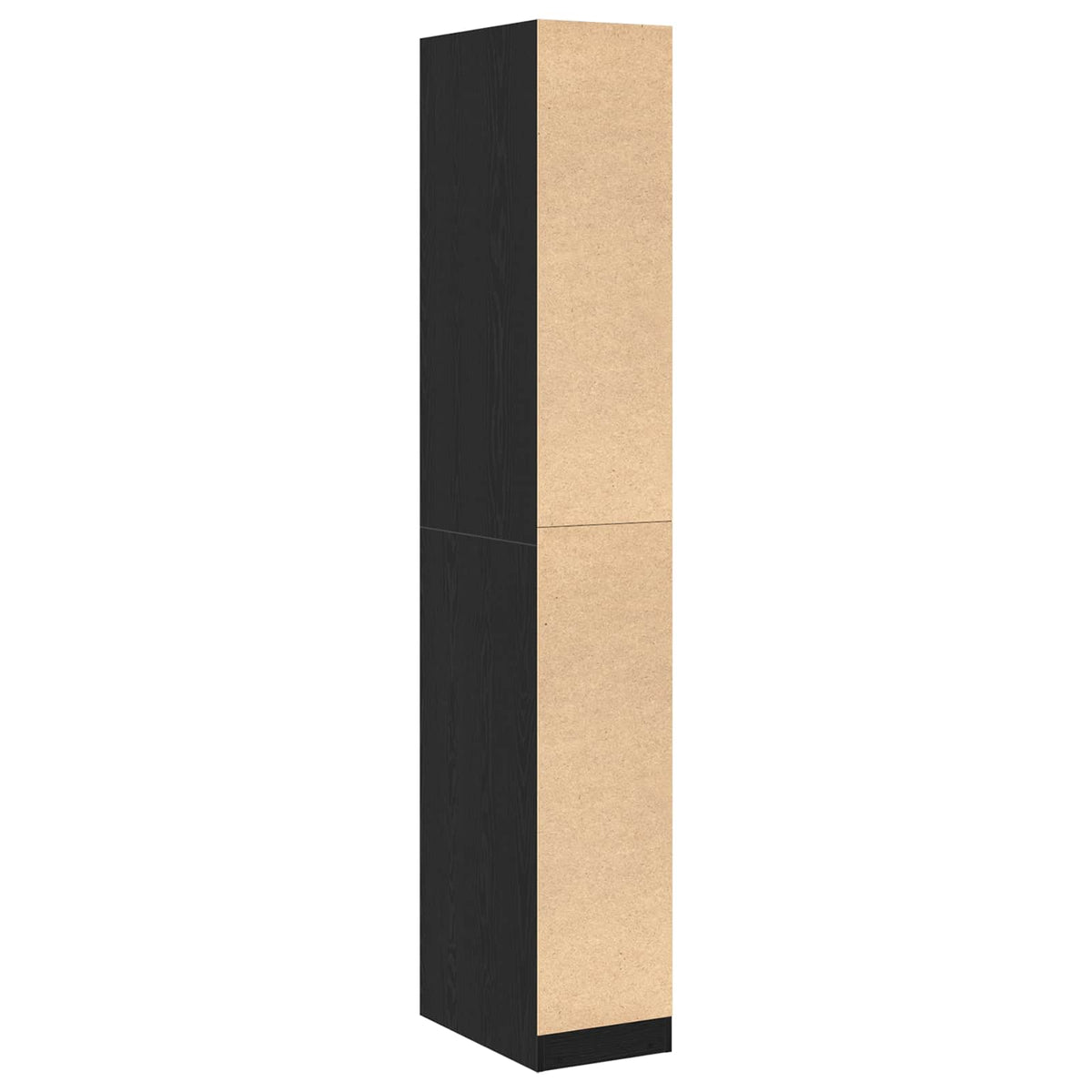Garderobeskap Svart Eik 30 X 50 X 200 Cm Konstruert Tre