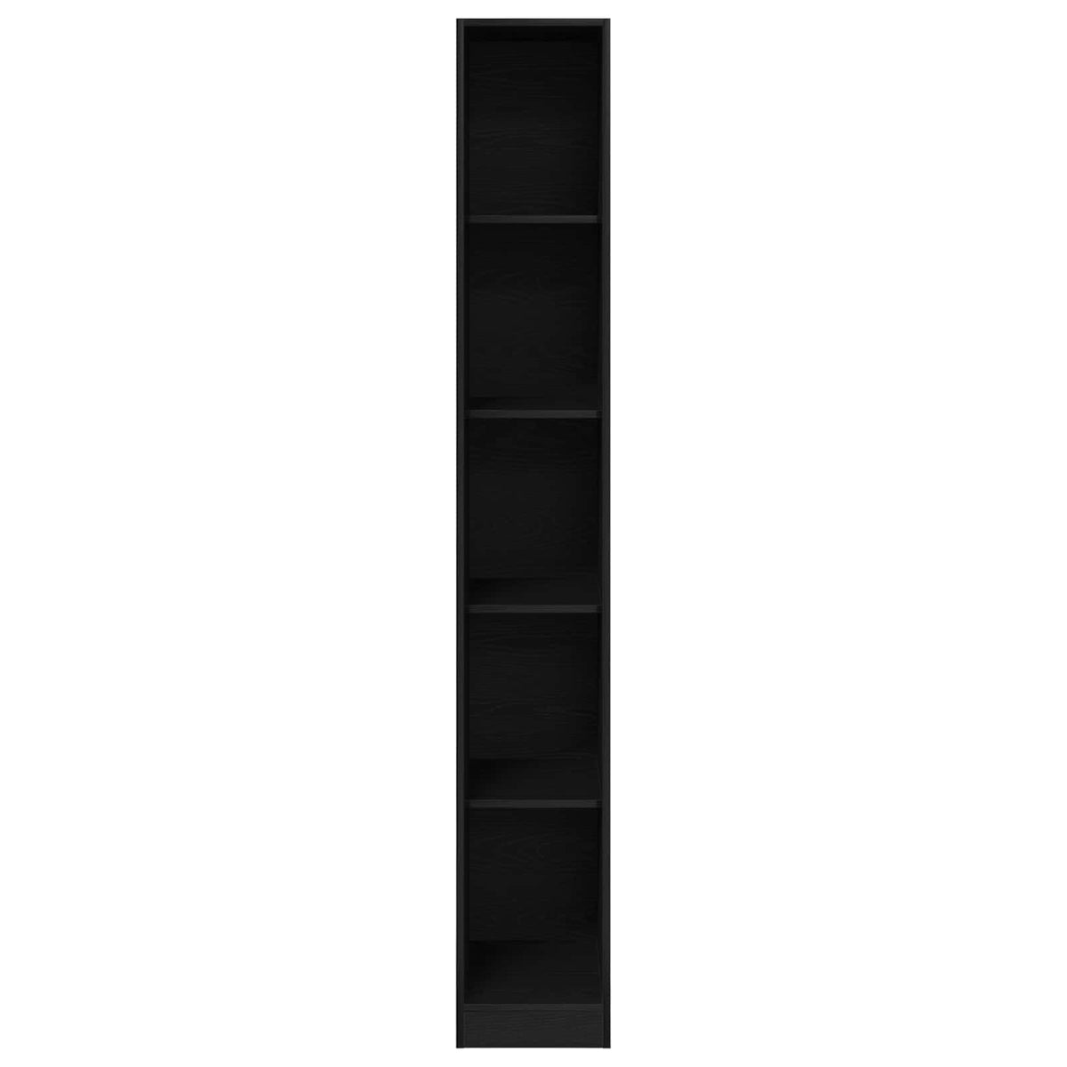 Garderobeskap Svart Eik 30 X 50 X 200 Cm Konstruert Tre
