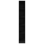 Garderobeskap Svart Eik 30 X 50 X 200 Cm Konstruert Tre