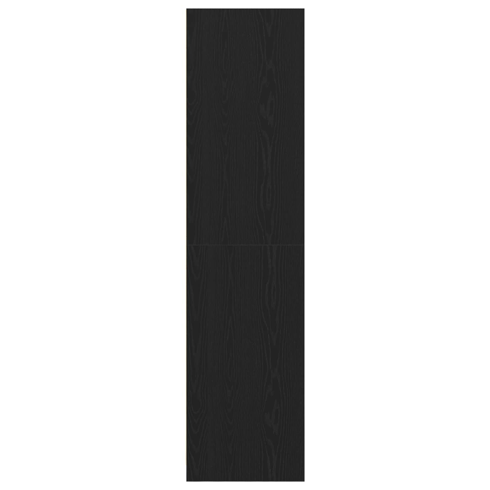 Garderobeskap Svart Eik 30 X 50 X 200 Cm Konstruert Tre