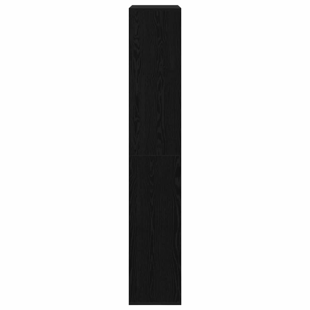 Bokskap 2 Pcs Svart Eik 100 X 33 X 187,5 Cm