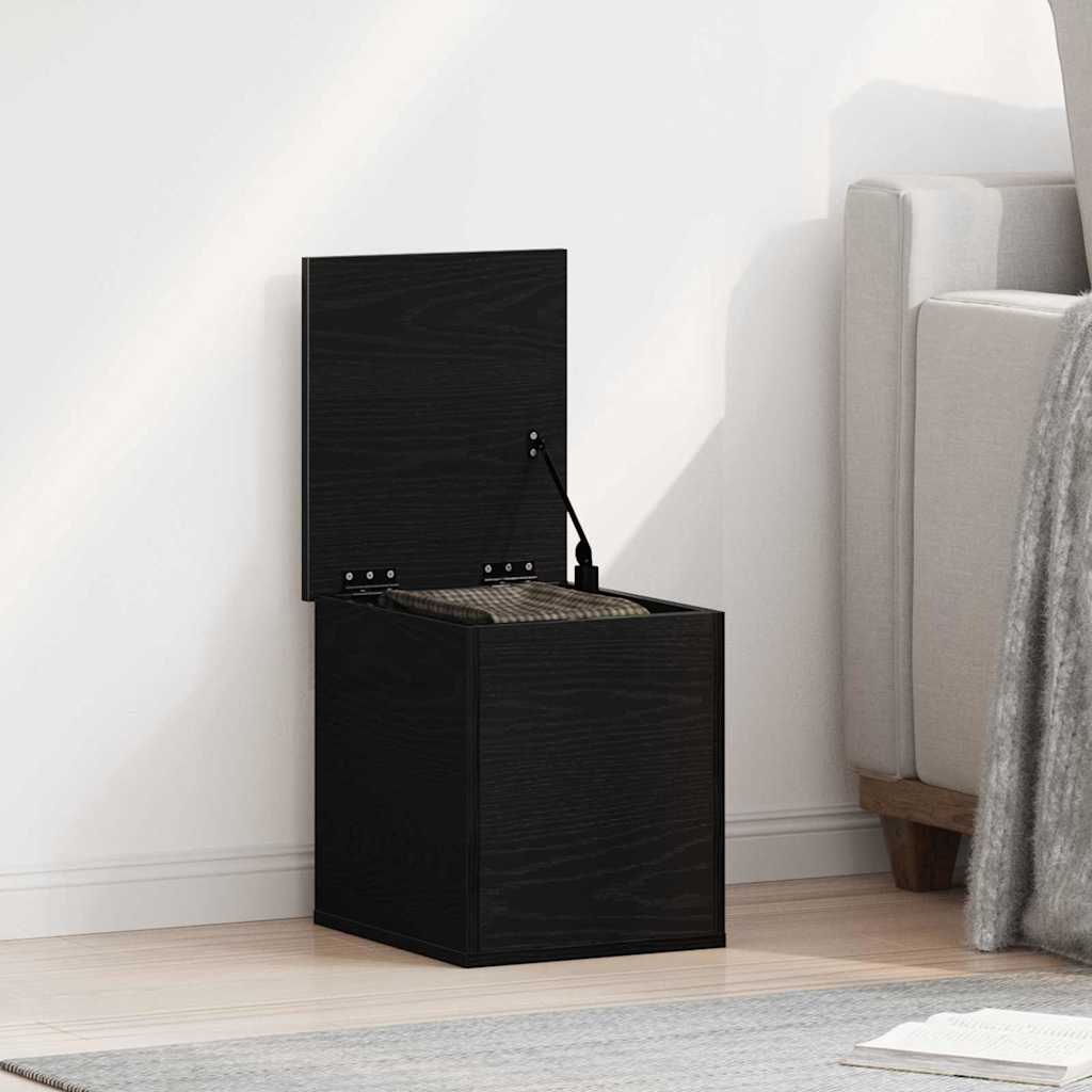 Lagringsboks Svart Eik 30 X 35 X 35 Cm Konstruert Tre