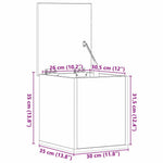 Lagringsboks Svart Eik 30 X 35 X 35 Cm Konstruert Tre