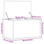 Lagringsboks Artisan Eik 60 X 35 X 35 Cm Konstruert Tre