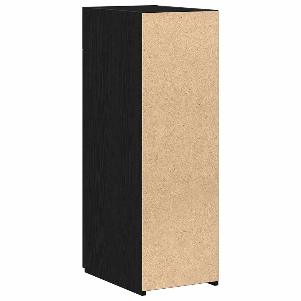 Serviesskap Med Skuff Svart Eik 30 X 42,5 X 93 Cm
