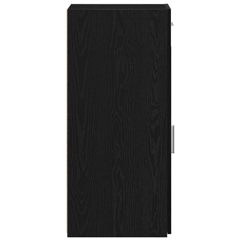 Serviesskap Med Skuff Svart Eik 30 X 42,5 X 93 Cm
