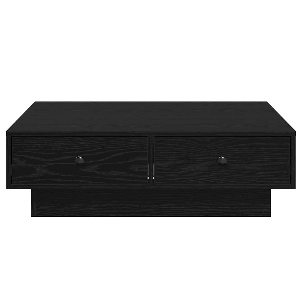 Kaffebord Svart Eik 90 X 90 X 28 Cm Konstruert Tre
