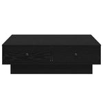 Kaffebord Svart Eik 90 X 90 X 28 Cm Konstruert Tre