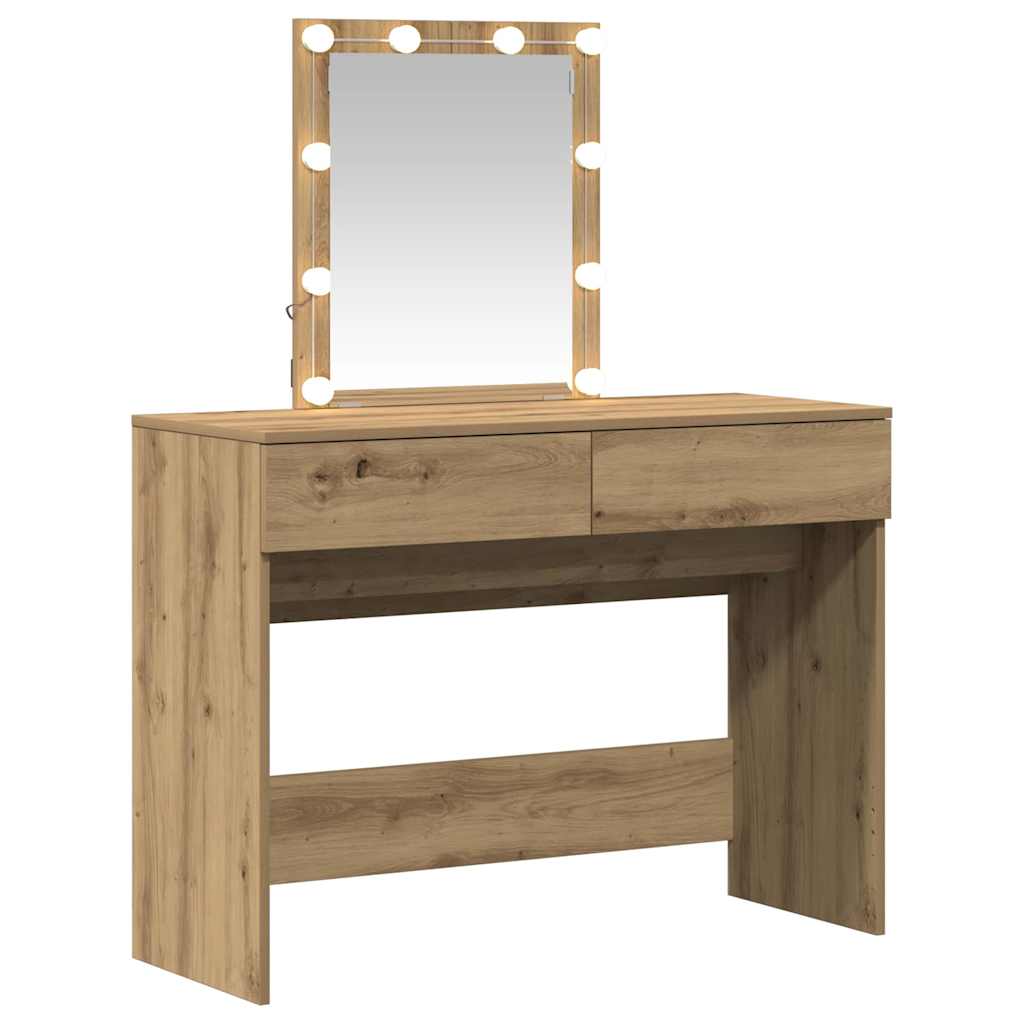Sminkebord Artisan Eik 100 X 40 X 130 Cm Konstruert Tre