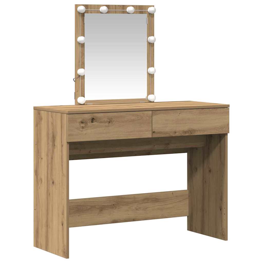 Sminkebord Artisan Eik 100 X 40 X 130 Cm Konstruert Tre