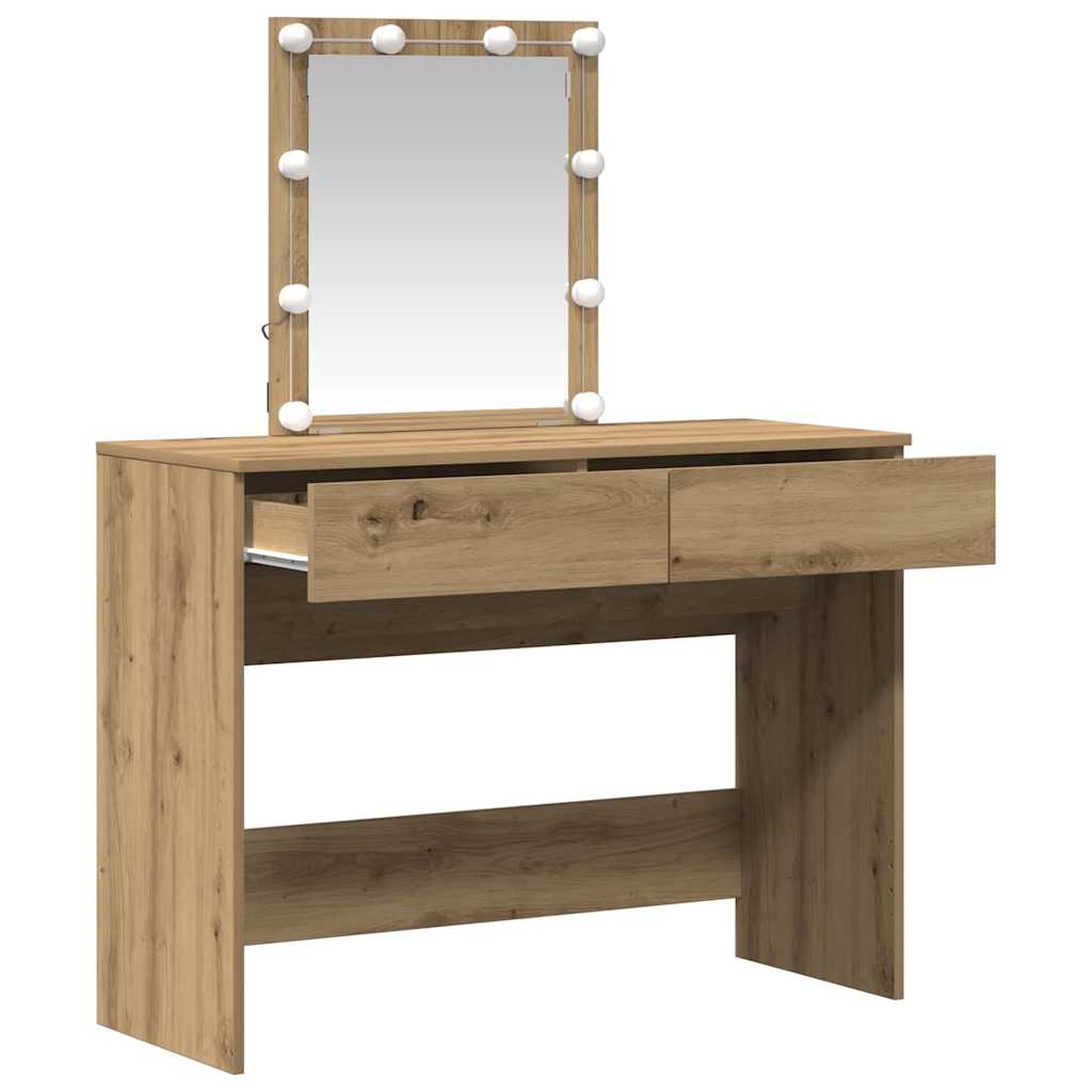 Sminkebord Artisan Eik 100 X 40 X 130 Cm Konstruert Tre