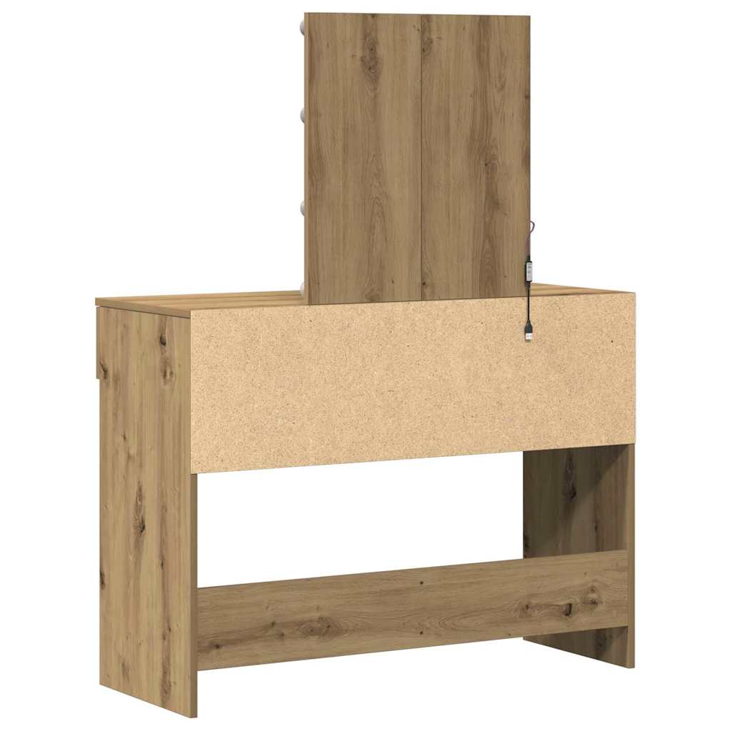 Sminkebord Artisan Eik 100 X 40 X 130 Cm Konstruert Tre