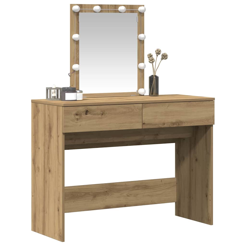 Sminkebord Artisan Eik 100 X 40 X 130 Cm Konstruert Tre