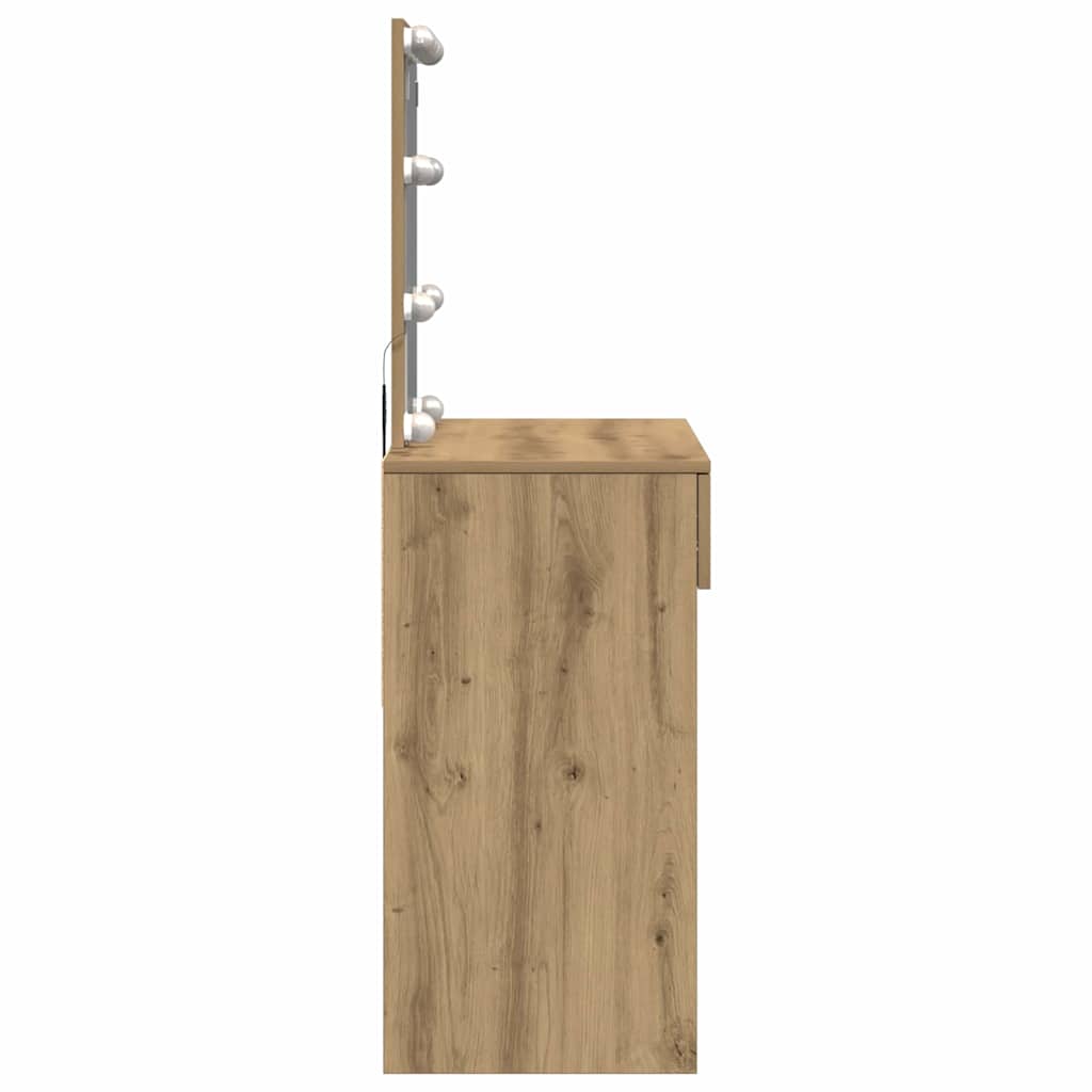 Sminkebord Artisan Eik 100 X 40 X 130 Cm Konstruert Tre
