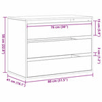 Skuffeskap Med Skuff Svart 80 X 41 X 58 Cm Konstruert Tre
