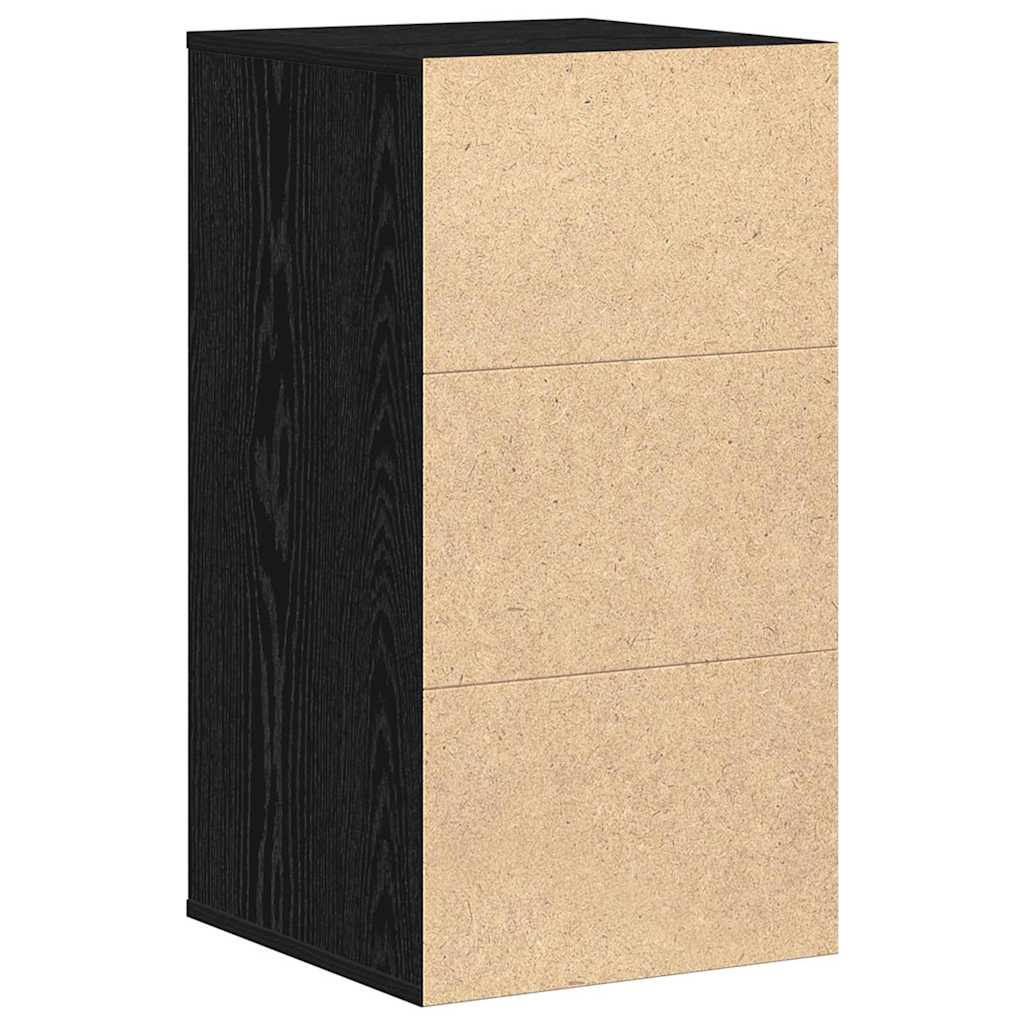 Skuffeskap Med Skuff Svart 40 X 41 X 76 Cm Konstruert Tre