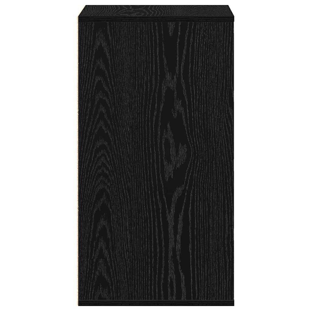 Skuffeskap Med Skuff Svart 40 X 41 X 76 Cm Konstruert Tre