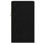 Nattbordskap Med Skuff Svart Eik 38 X 34 X 61 Cm Konstruert Tre